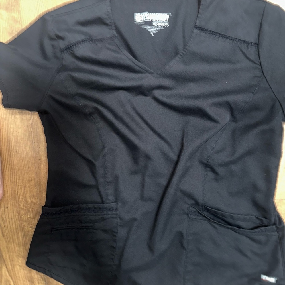 Black V-Neck Scrub Top GREYS ANATOMY